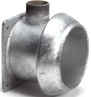 Cardan-V-deel-+-buis-+-uitloop-x-vierkantflens